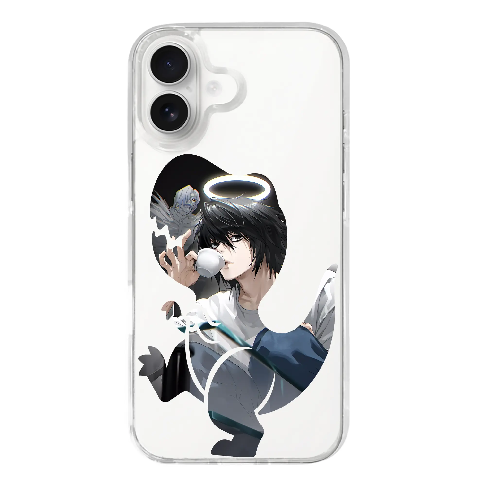 デスノート グッズ,L - iPhone 17シリーズ 透明スマホケース – 薄型・耐衝撃・精密フィット保護カバー